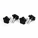 Tool parts 50mm Plastic Star Head M12x30mm Male Thread Screw On Clamping Knob Grips 4pcs