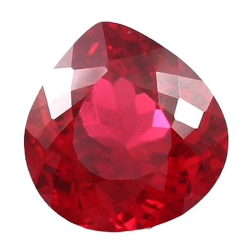 Rubis naturel en cœur précieux taillé à facettes pour haute joaillerie DIY