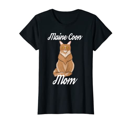 Mujer Maine Coon Mamá Lindo Gato Gatito Maullón Amante Mujer Regalo Camiseta