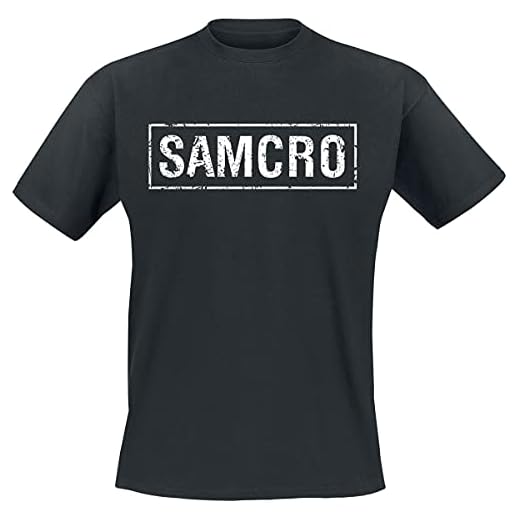 Sons of Anarchy Samcro Banner Camiseta, Negro, Small para Hombre