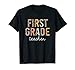 Leopard First Grade Teacher 1st Grade Back to School Supplie T-Shirt
