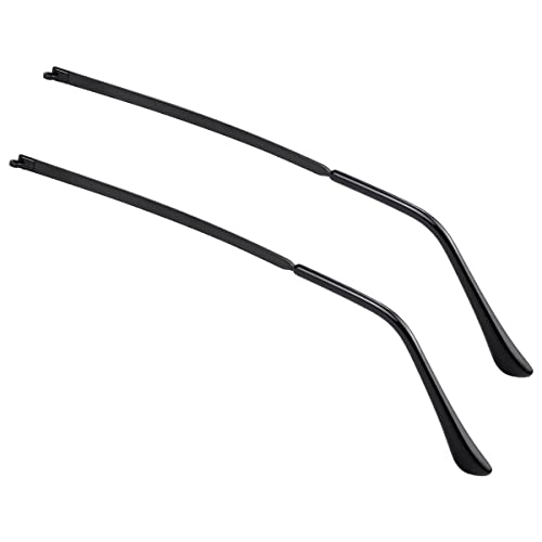 LNQ LUNIQI 1 Pair Metal Eyeglass Replacement Arm, Eyewear Frame Temple Replacement Universal Sunglasses Arm Legs Replacement for Thin Metal Glasses, Sunglassesï¼ˆBlackï¼‰