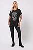 Yours Curve Skull Embellished Graphic T-Shirt - Women's - Plus Size Curve Black #2
