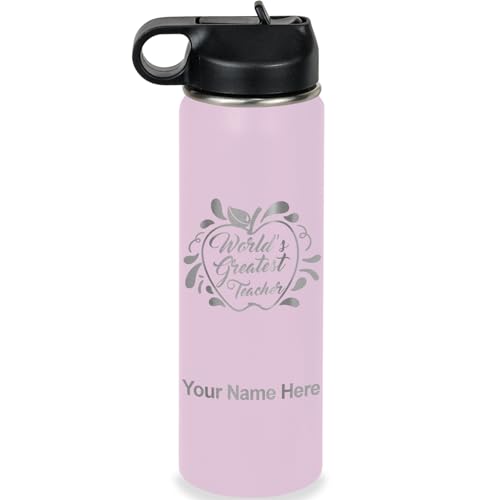 LaserGram Personalized Water Bottle, World's Greatest Teache