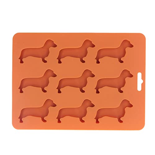 Molde para cubitos con forma de dachshund de silicona miniatura 1