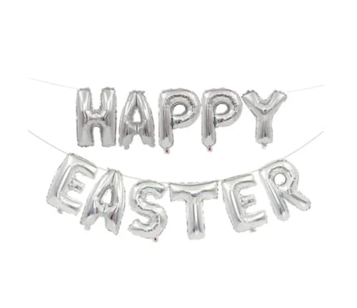 Globo de papel de aluminio con texto "Happy Easter Banner", 2 m (2 unidades)