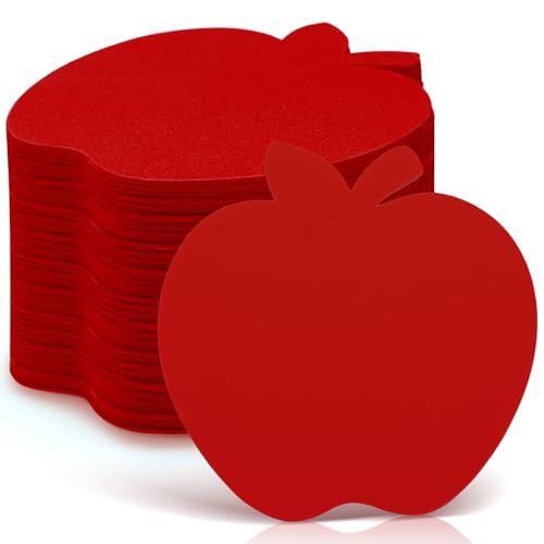 Image of Ireer 48 Pcs Foam Apple Cut Outs Red Apples Shapes Cutouts Bulletin Board Decoration Back to School Classroom Decor 6 Inch Foam Crafts for Teachers DIY Office School Chalkboard Wall Decor