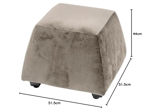 Image of Wakefit Belize Ottoman (Fabric, Velvet Stone)