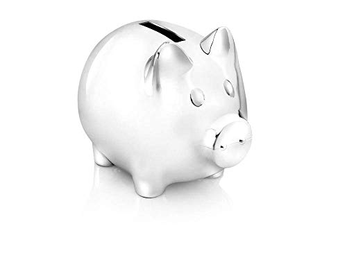 Salvadanaio a forma di maiale – Argentato