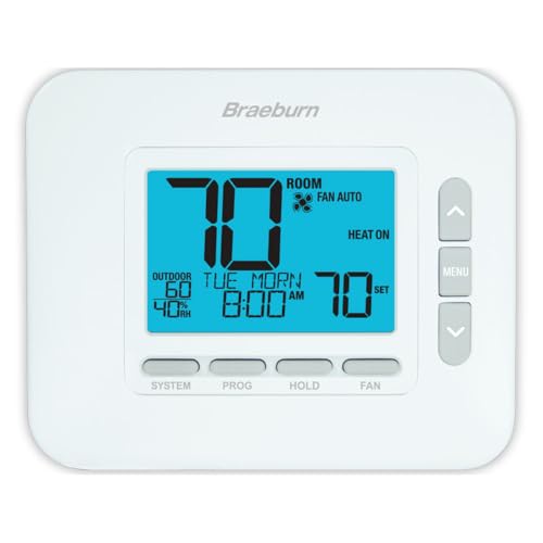 4235 Premier Series Thermostat — 7-Day Programmable, 3H/2C, Conventional & Heat Pump, Humidity Control, Adjustable Blue Backlit Display