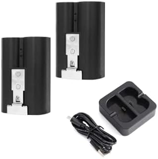 2-Pack 6040mAh Replacement Battery with Charger Station for Ring-Doorbell Camera 2/3/4, Spotlight Camera and Stick Up Cam, Rechargeable Upgraded Lithium Li-ion Batteries 3.65V Camera Indoor