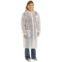 Algopix Similar Product 9 - Disposable Lab Coats with 3 Pockets 