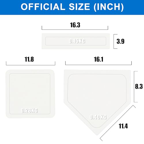 image for PRAOUTSAD Baseball & Softball Home Plate and 9