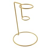 LOORGVEL Soporte de Cono de Helado de Hierro Forjado Dorado Exhibidor para Cucuruchos Resistente y Fácil de Limpiar para Puestos y Tiendas de Helados
