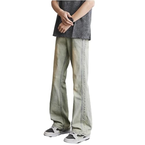 Men's Jeans Spring Summer American Straight Retro Blue Denim Long Pants for Men