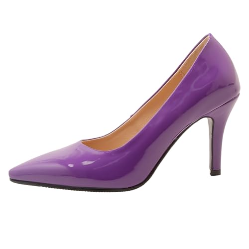 Stiletto Heels Womens Pointed Toe Classic Patent Pumps4