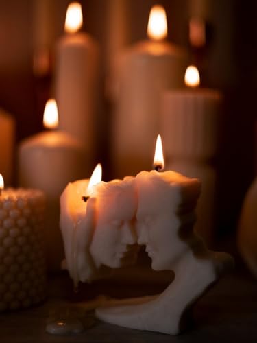 Image of Romantic Couple Scented Candle - Decorative Sculpture Design Candle - Premium White Wax Candle for Home Decor, Gifting & Ambience