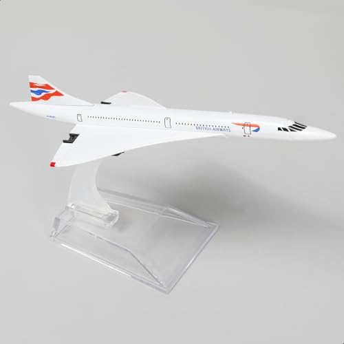 Concorde British Airways modelo de avión de metal miniatura coleccionable 1/400 4