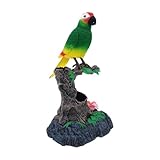 Control de loros por voz: juguetes para pájaros de inducción activados por voz, juguete realista para pájaros de simulación de gorrión lindo, gorrión parlante repite lo que dices, juguete para loros d