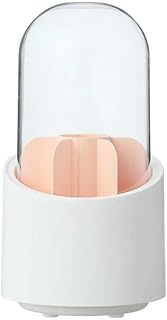 منظم فرش مكياج دوار 360 درجة من Next Store - سعة كبيرة، مقاوم للغبار، وحامل أقلام حواجب. (بينك)