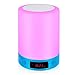RC Bedside Table Lamp, Portable Bluetooth Speakers + Touch Sensor Dimmable Warm White RGB LED Lights for Bedroom