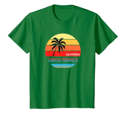 Santa Monica Shirt | Santa Monica California T-Shirt, Youth, Kelly Green, Small