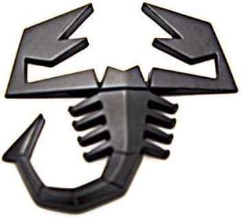 Image of VRT 3D Chrome Emblem Automotive Car, Bike Badges Logo Self Adhesive Sticker (Scorpion, Black)