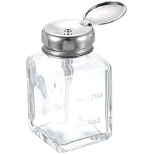 HARFINGTON Solvent Alcohol Dispensers 120ml4oz Push Down Liquid Dispenser Pump Bottle with Plastic Tube and Aluminum Core for Acetone Polish Remover