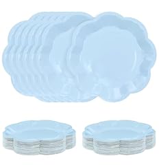 light blue paper plates