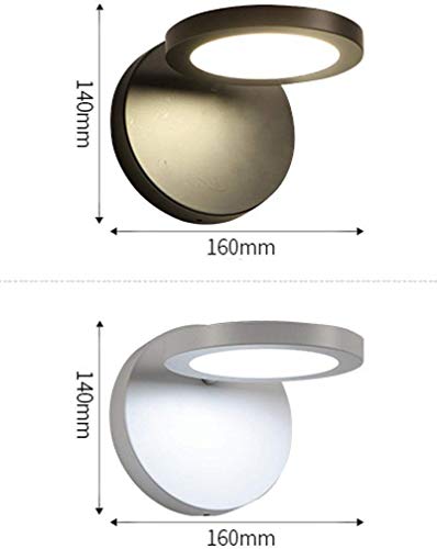 Aplique de pared LED redondo de 9W para iluminar pasillos, dormitorios y salones con estilo 4