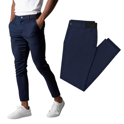 bergxperten Bellutia Pantalon Extensible MorphoFit, Pantalon Homme Extensible Respirant Coupe ajustée Taille élastique Tissu Stretch léger sans Repassage séchage Rapide Anti-Taches Confort Quotidien