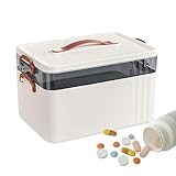 Mehrschichtige Medikamentenbox – mehrstöckig, mit Griff, transparenter...