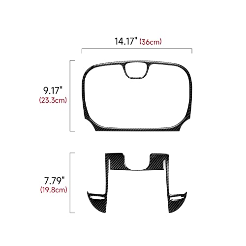 Image of Car Central Console Navigation Screen Air Outlet Vent Decals for 2015-2023 Chrysler 300 / 300C / 300S / Limited /Touring Accessories Carbon Fiber Stickers