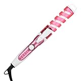 Tarjenle Electric Hair Curling Wand, Spiral Hair Curler with Rapid Heat-up, Negative Ion Technology for Smooth, Frizz-Free Curls, Ideal for Home and in Salons, Intelligent Temperature Control (Pink)