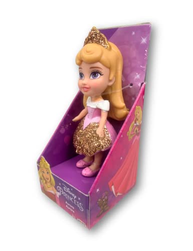 Amarina Packed In Clear Box For Gift Disney Princess Mini Poseable 3.5'' Doll Choose From All 11 Style Princess Characters (Aurora) #TOP5