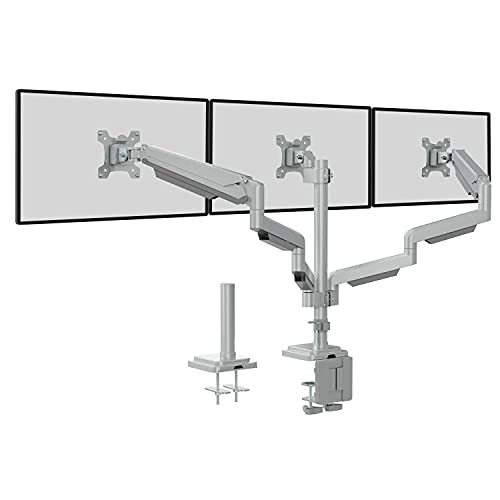 Hot Deals WALI Premium Triple LCD Monitor Desk Mount Fully Adjustable Gas Spring Stand for Display up to 30 Inch Weight Capacity 15.4lbs, GSDM003S Hot Deals WALI Premium Triple LCD Monitor Desk Mount Fully Adjustable Gas Spring Stand for Display up to 30 Inch Weight Capacity 15.4lbs, GSDM003S