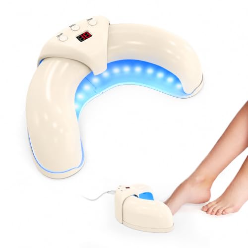 Nagelpilz Laser Gerät Berrlly Nagelpilz Laser Device Verwendung für Mehrere Fingernägel und Zehennägel Einfach zu Bedienendes Faltbares Gerät Geeignet für Verfärbte und Verdickte Zehennägel-Beige