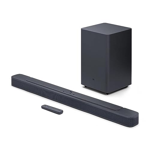 JBL SoundBar 2.1 Deep Bass MK2, Television Speaker for Home Entertainment Sound System, Sleek and Compact Design with JBL Surround Sound, in Black