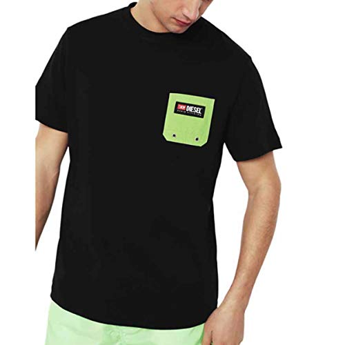 Diesel T-Shirt Just-B avec Poche Noir