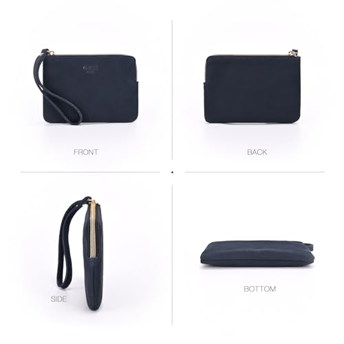 Image of Genuine Leather 4.5 x 6.5 Wristlet Purse for Women, Evening Wristlet Pouch Clutch Bag