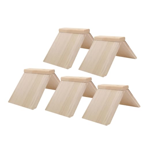 SHINEOFI 5 Stück Teiliges Massivholz Sitzbrett Vogelkäfig Holz Tauben Barsch Robust Langlebig Naturbelassen für Hühner Papageien und Große Vögel Geeignet