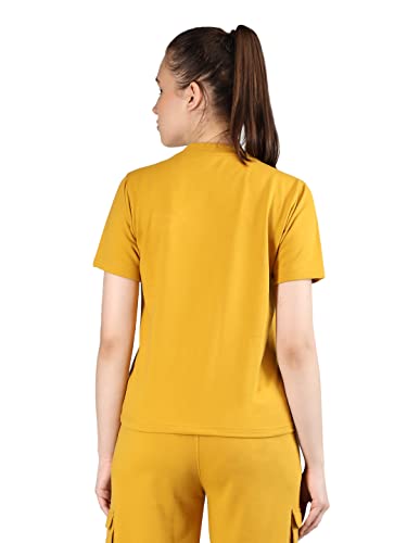 Image of CHKOKKO Women's Terry Cotton Loose Fit Half Sleeve Casual Style T-Shirt