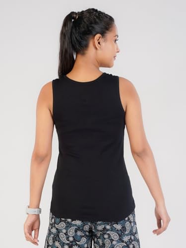 Image of Rupa Colors Playsure Solid 100% Combed Cotton Rib Fabric, Women's Standard Fit Tank Top, Sleeveless Pack of 1
