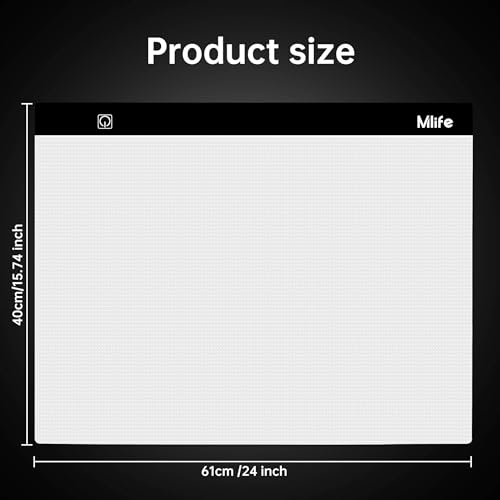 Mlife A2 LED Light Pad for Diamond Art Painting Light Board with 3 Brightness, Tracing Light Board with USB Cable & 4 Fasten Clips for Sketching, Animation, Drawing, Diamond Art Painting Supplies by Mlife - Image 5