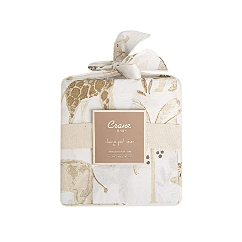 Crane Baby Stretchy Changing Pad Cover, Breathable Changing Pad Cover For Boys And Girls, Safari Animal, 16”W X 32”H #TOP1