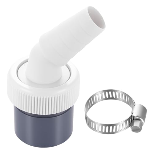 Waschmaschine Abfluss Adapter für Geschirrspüler Trockner Abfluss Adapter Waschmaschinenanschluss Adapters für Rohr mit Eingang Ø 19-24 mm & Ausgang 40mm, Waschinenanschluss Zubehör+Schlauchschelle