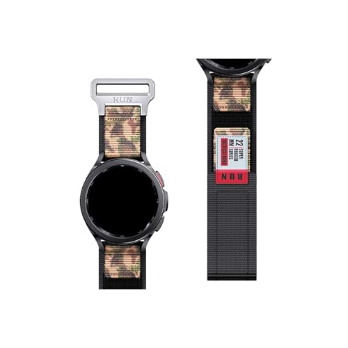 20mm 22mm ���j�o�[�T�� �i�C�����X�|�[�c�E�H�b�`�X�g���b�v Garmin Forerunner 245 645 Music/vivoactive 3�p (�u���b�N�J���t���[�W���A��22mm�p)