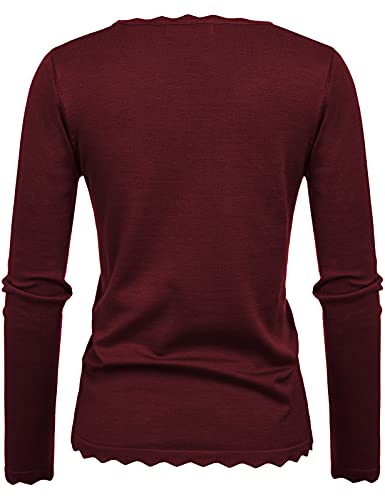 Image of GRACE KARIN Women's High Stretchy Long Sleeve Pullover Sweater Blouse Top