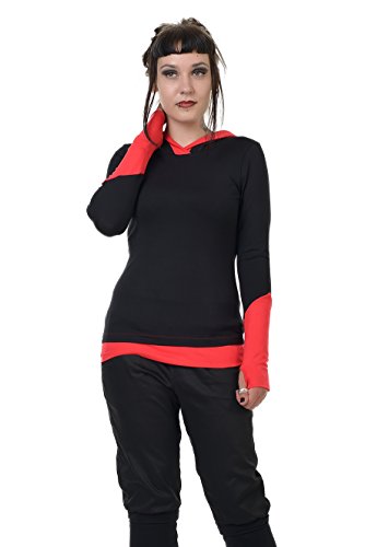 3Elfen Felpa con Cappuccio da Donna Polsini di