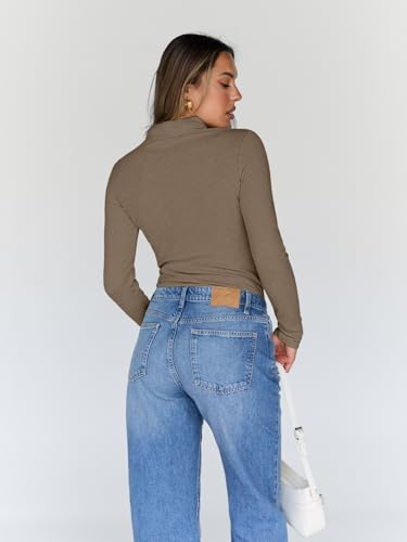 Image of Trendy Queen Women's Turtleneck Long Sleeve Shirts Basic Underwear Tops Winter Clothes 2026